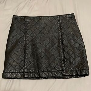 Forever 21 Black Leather Skirt
